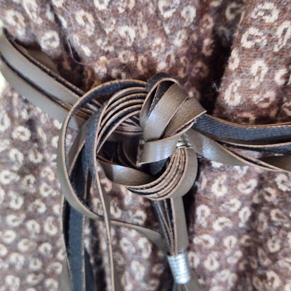 Vintage 1970's  women’s‎ Kay Windsor brown paisley wool XL dress Made in USA - Picture 5 of 10